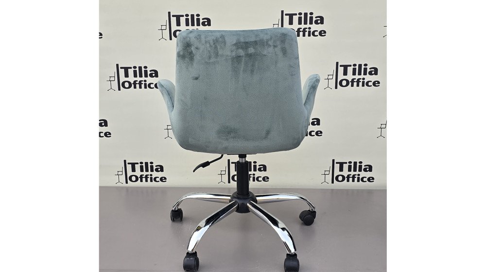 Maki Çalışma ve Çocuk Koltuğu Krom Yonca Ayak Su Yeşili